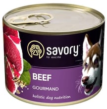 Влажный корм Savory Dog Gourmand для собак с говядиной 200 г