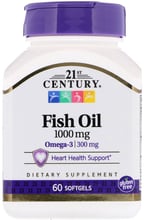 21st Century Fish Oil 1000 mg, 60 Softgels
