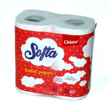 Softa Chisto Туалетная бумага двухслойная 4 шт.