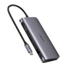 Ugreen Adapter CM179 USB-C to USB-C+HDMI+3xUSB 3.0+3.5mm+VGA+SD+RJ45 Space Gray (40873)