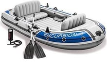 Надувная лодка Intex Excursion 4 с алюминиевыми вёслами 315x165x43 см (68324)