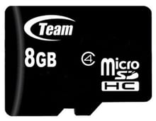 Team 8GB microSDHC Class 4 + adapter (TUSDH8GCL403)