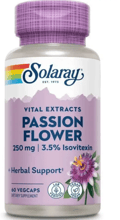 Solaray Guaranteed Potency Passion Flower Aerial Extract Пассифлора экстракт 250 мг 60 капсул