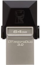 Kingston 64GB DataTraveler MicroDuo USB 3.0/microUSB Black/Silver (DTDUO3/64GB)