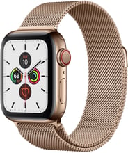 Apple Watch Series 5 40mm GPS+LTE Gold Stainless Steel Case with Gold Milanese Loop (MWWV2)