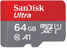 SanDisk 64GB microSDHC C10 UHS-I Ultra + SD (SDSQUNR-064G-GN3MA)