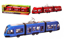 Трамвай Автопром міський транспорт 1:16 2 кольори зі світловими та звуковими ефектами (7955AB)