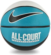 Nike EVERYDAY ALL COURT 8P DEFLATED WHITE/TEAL NEBULA/BLACK/BLACK баскетбольный 07