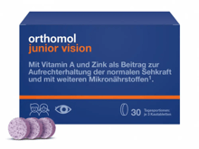 Orthomol Junior Vision Детские витамины для детей 30 таблеток вкус черника - персик