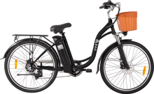 Электровелосипед DYU C6 (350 Вт, 12,5 А/ч, 36 В, 25 км/ч), колеса 26", черный
