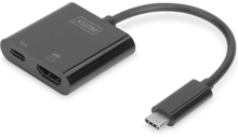 Digitus Adapter USB-C to HDMI+USB-C Black (DA-70856)