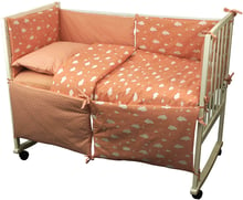 Набор для детской кроватки Руно "Тучка" 60x120 (977У_(Рожевий) хмарка)