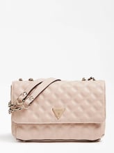 Женская сумка через плечо Guess Cessily Converrtible Xbody Flap светло-розовая (HWEV7679210-RWO)