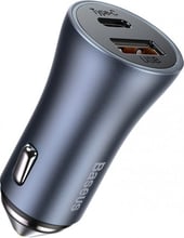 Baseus Car Charger USB+USB-C Golden Contactor Pro 40W Dark Gray (CCJD-0G)
