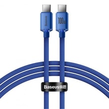 Baseus Cable USB-C to USB-C Crystal Shine 100W 2m Blue (CAJY000703)