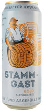 Пиво безалкогольное Stammgast Gold Alkoholfrei светлое, нефильтрованное 0.5% ж/б (0.5 л) (PLK4101940141658)
