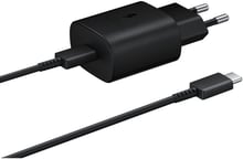 Samsung USB-C Wall Charger with Cable USB-C 25W Black (EP-TA800XBEGRU)