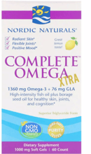 Nordic Naturals Complete Omega Xtra, 1360 mg Omega-3 / 76 mg CLA, Lemon Flavor, 60 Softgels (NOR01801)