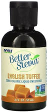 NOW Foods BetterStevia Liquid Sweetener 2 fl oz (59 ml) English Toffee Рідкий підсолоджувач з нульовою калорійністю, англійська іриска
