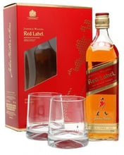 Виски Johnnie Walker «Red label» 0.7 л, gift box + 2 стакана