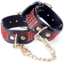Наручники із кристалами Fetish Boss Series - Handcuffs with cristals Red (BS3300109)