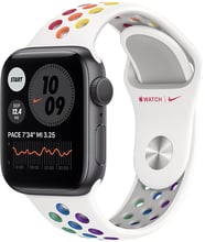 Apple Watch Series 6 Nike 40mm GPS Space Gray Aluminum Case with Pride Nike Sport Band (M02K3,MYD52AM)