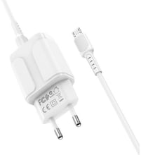 Borofone Wall Charger 2xUSB BA37A Speedy 2.4A White with microUSB Cable (BA37AMW)