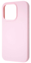 WAVE Full Silicone Cover Chalk PInk for iPhone 15 Plus
