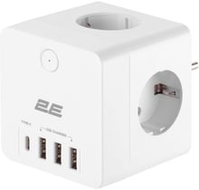 2E 3*USB-A, 1*USB-C, white (2E-AD431WH)