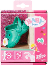 Обувь для куклы BABY BORN Cандалии со значками зеленые (831809-1)