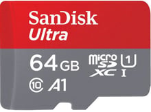 SanDisk 64GB microSDXC class 10 UHS-I A1 Ultra (SDSQUA4-064G-GN6MN)