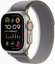 Apple Watch Ultra 2 GPS + Cellular 49mm Titanium Case with Green/Gray Trail Loop - S/M (MRF33)