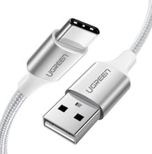 Ugreen Aluminum Braid USB Cable to USB-C 1m White (60131)
