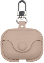Чехол для наушников Fashion Leather Case Smile Beige for Apple AirPods Pro