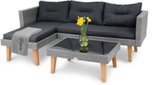 Комплект садовой мебели diVolio Imola DV-001GF серо-графитовый