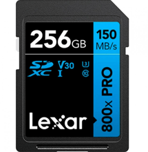 Lexar 256GB SDXC Class 10 UHS-I U3 V30 High Performance 800x Pro (LSD0800P256G-BNNNG)
