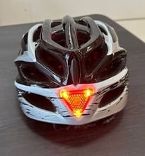 Шлем для велосипеда Maraton G05 М с фонариком голубой