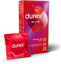 Презервативы латексные со смазкой Durex №12 Elite тонкие с дополнительной смазкой