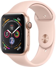 Apple Watch Series 4 44mm GPS Gold Aluminum Case with Pink Sand Sport Band (MU6F2)