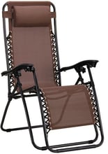 Шезлонг AMF Релакс черный/коричневый (519704) (Садовые стулья и лавки)(79012260)Stylus approved