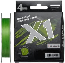 Шнур Favorite X1 PE 4x 150m (l.green) # 0.3 / 0.090mm 6lb / 2.9kg (1693.11.39)
