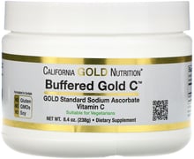 California Gold Nutrition Buffered Gold C, Non-Acidic Vitamin C Powder, Sodium Ascorbate, 8.40 oz (238 g)