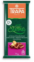 Шоколад Trapa Stevia молочный с рисовыми шариками 75 г (DL17388)