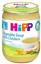 Пюре HIPP Овощной суп с курицей 190гр (9062300114789)