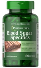 Puritan's Pride Blood Sugar Specifics with Cinnamon & Chromium Поддержка сахара в крови 60 капсул