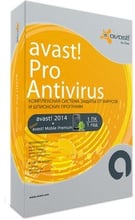 Avast! Pro Antivirus 2014 (продление лицензии на 12 месяцев, 1 ПК)