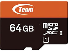 Team 64GB microSDXC UHS-I U1 + adapter (TUSDX64GUHS03)