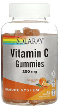 Solaray Vitamin C Gummies Natural Orange Витамин С 125 мг 60 жевательных таблеток