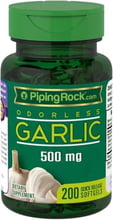 Piping Rock Odorless Garlic 200 Softgels Чеснок без запаха