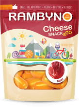 Cыр плавленный копченый Rambyno Snack с ветчиной 75 г (WT1945)